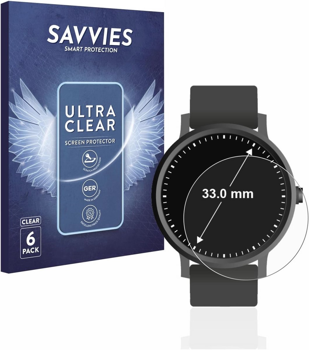 Schermbeschermer voor Horloges (Rond, ø: 33 mm) - Ultra Transparant - 6 Stuks