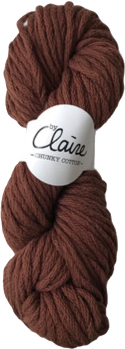 byClaire chunky cotton 013 brown - Haakgaren / Breigaren