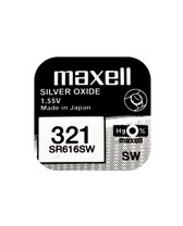 MAXELL 321 / SR616SW zilveroxide knoopcel horlogebatterij 1 (EEN) stuks
