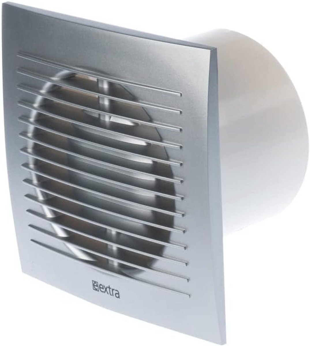 Stille Wandventilator voor Badkamer en Keuken - Zilveren Afvoerventilator van Kunststof