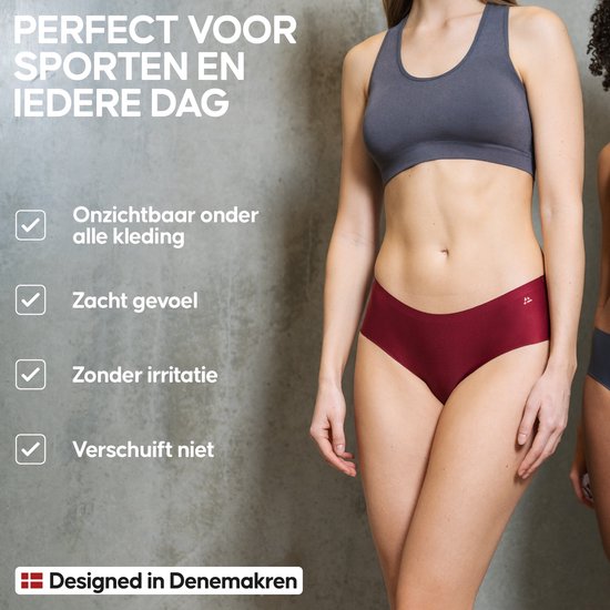 DANISH ENDURANCE Culotte de bikini pour femme avec ceinture élastique - Katoen Bio confortable - 3 paires - Taille M