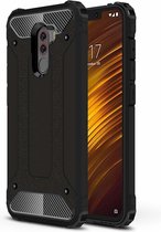 Ntech Xiaomi Pocophone F1 Dual layer Rugged Armor hoesje - Zwart