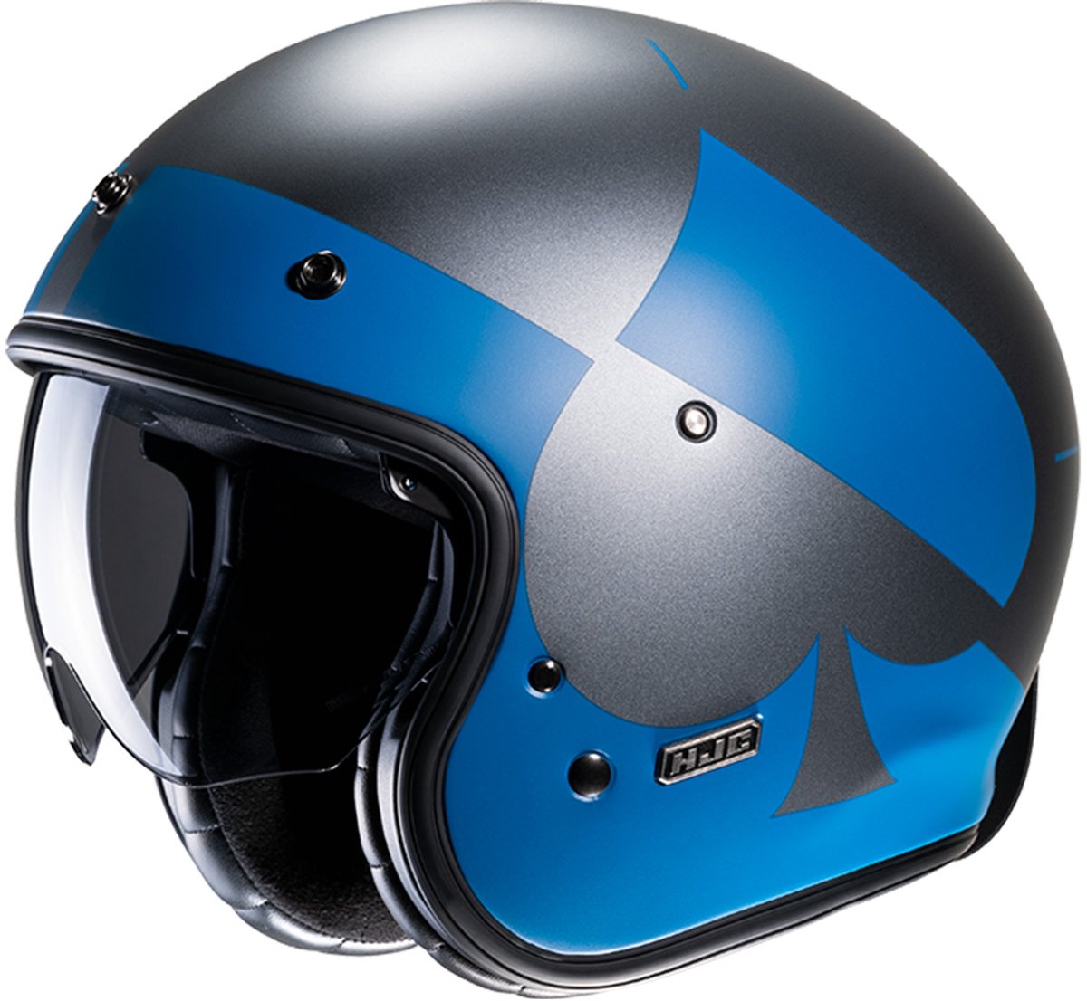 Hjc V31 Kuz Blauw Grijs MC2SF Jethelm - Helm