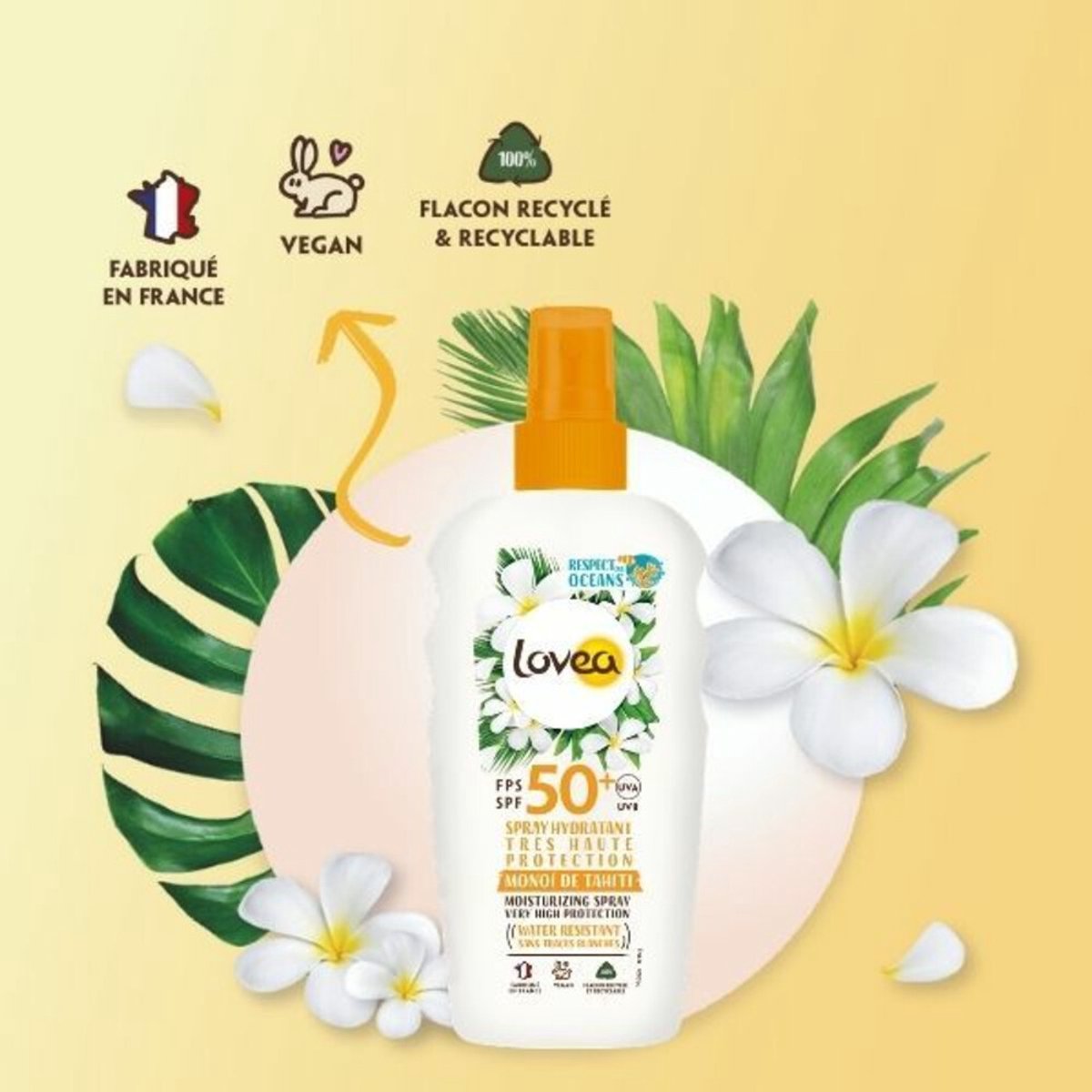 Lovea Sun Zonnebrand Spray SPF 50+ - 2 x 150 ml - Voordeelverpakking