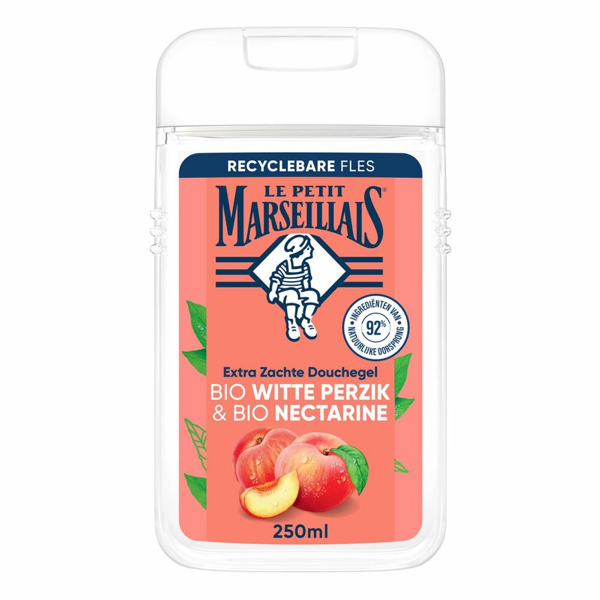 Le Petit Marseillais - Douchegel Bio White Peach & Bio Nectarine - 6 x 250 ml - Voordeelverpakking