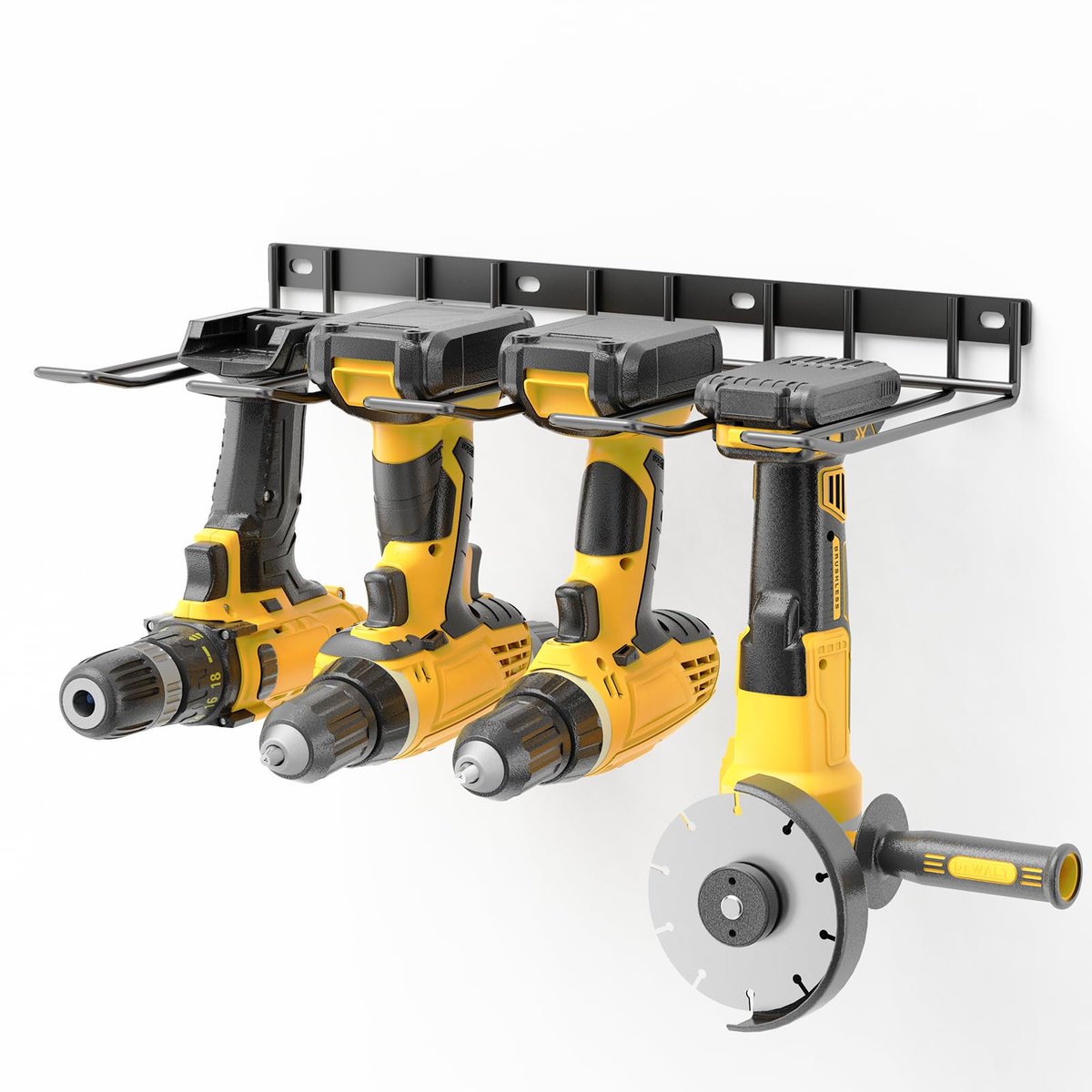 Ibenzoa® Grote Capaciteit Wandhouder voor Elektrisch Gereedschap - Perfect voor Garage en Werkplaats Organisatie 39 x 19 x 4,5 cm