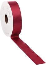 Bordeaux Satijnlint – 25 mm × 25 m – double face satijn