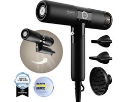 Revamp Professional Fohn Met Diffuser - Haardroger met 3 Opzetstukken - Krachtige Luchtstroom 175 km/h - Ionenfunctie - LCD Display - Compact en inklapbaar Design - Coolshot - 3 snelheidsinstellingen - Coolshot - Voor alle haartypes - DR6500