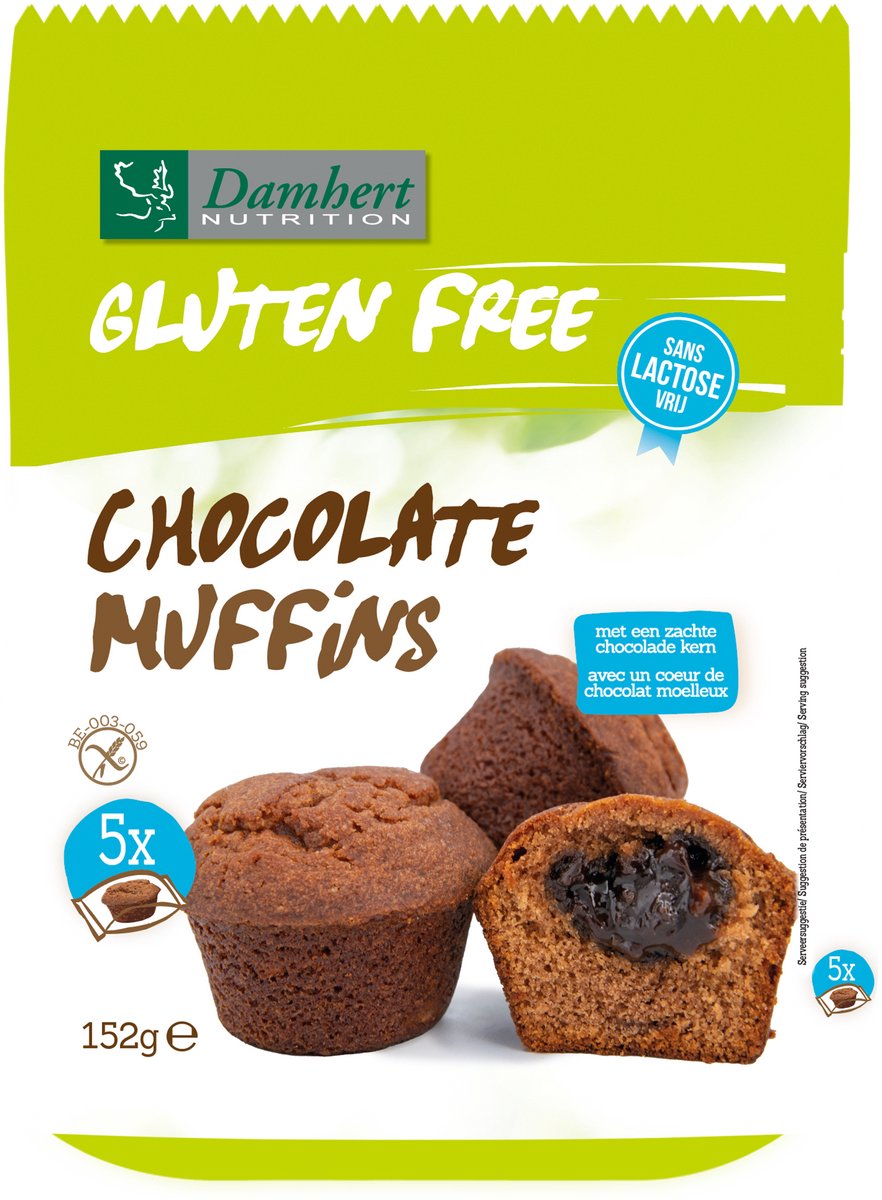 Goedkoopste Damhert Glutenvrije Chocolade Muffins 153GR