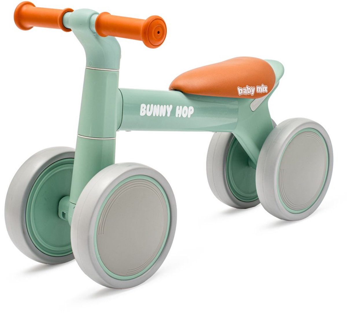Baby Mix - Loopfiets - Bunny Hop ultralight groen aluminium - kinderfiets - balansfiets - vierwieler - peuterfiets - loopfiets