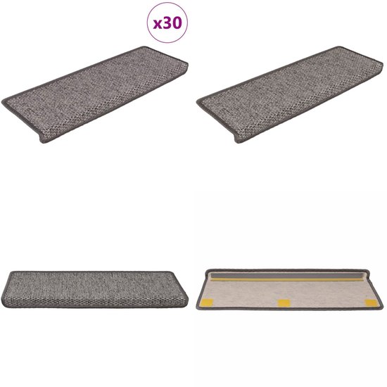 Trapmatten zelfklevend 15 st sisal-look 65x21x4 cm beige kopen