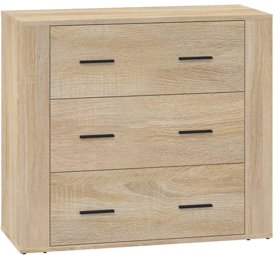 vidaXL Buffet 80x33x70 cm Bois d'ingénierie Chêne Sonoma - Buffet - Commodes - Armoire - Armoire murale