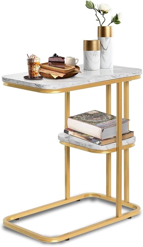 RYSLUX Nachtkastje, bijzettafeltje, Eenvoudige Nachtkastje 2-Tier