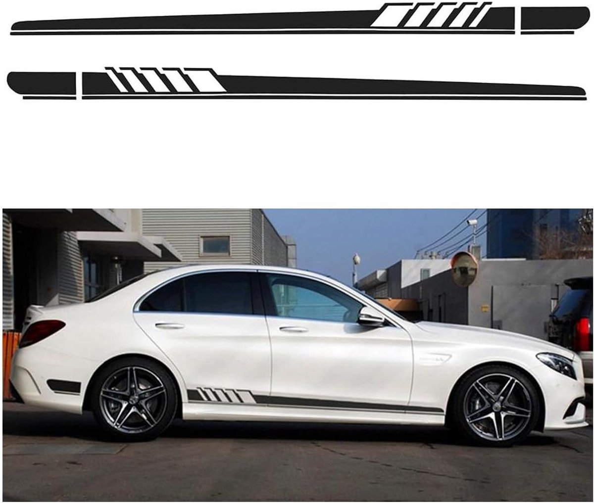 Car Side Skirt Stickers - Black Universal Fit Waterproof Durable Protective for Most Vehicles