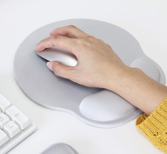 TECKNET Muismat met gelkussen, traagschuim muismat, ergonomisch