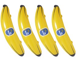 Widmann Opblaasbare banaan/bananen - 4x - 100 cm - Big Banana - strand decoratie