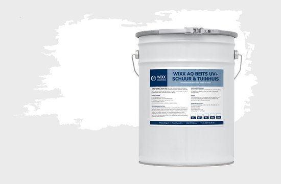 Foto: Wixx aq schuur en tuinhuis beits uv 2 5l wit
