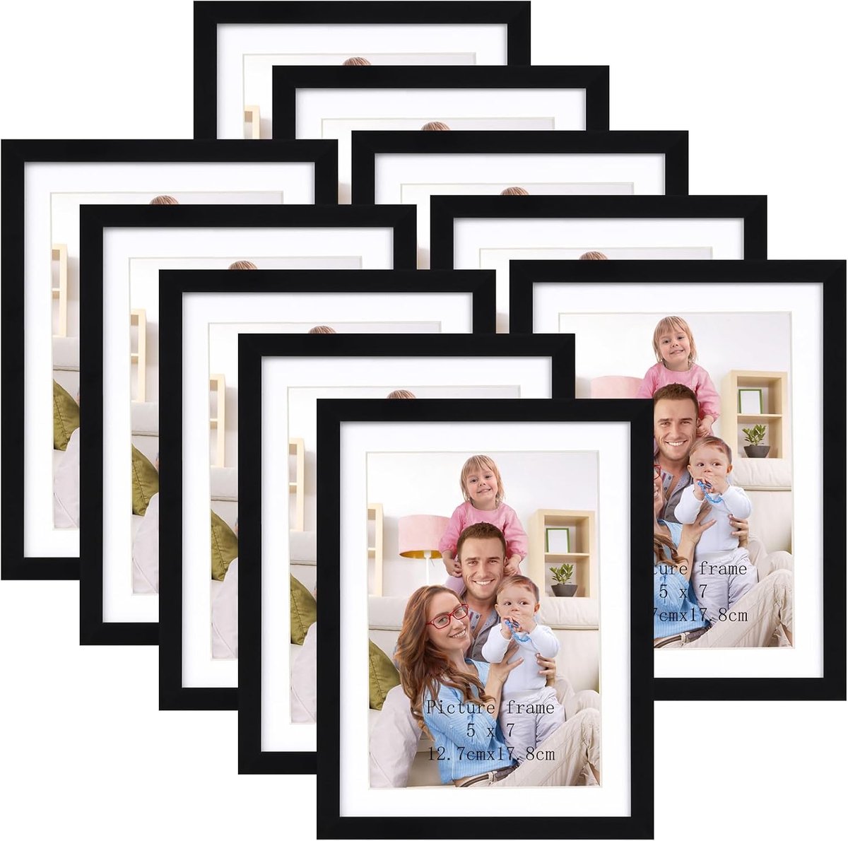 Ibenzoa® Set van 10 Foto-albums met Diverse Maatvoeringen en Stijlvolle Afwerking