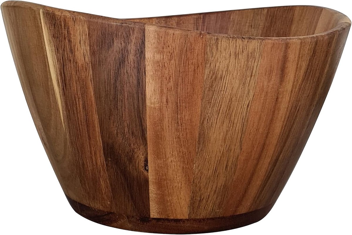 Ibenzoa® Ruime Houten Fruit- en Saladeschotel van Acaciahout - Duurzaam en Elegant