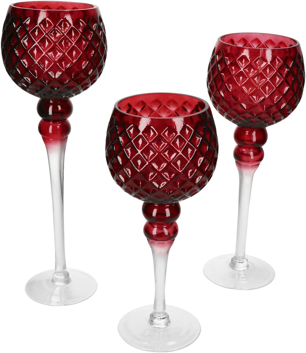 MamboCat B./2 set van 3 lantaarns Manou Roze wijnrood - 7418800
