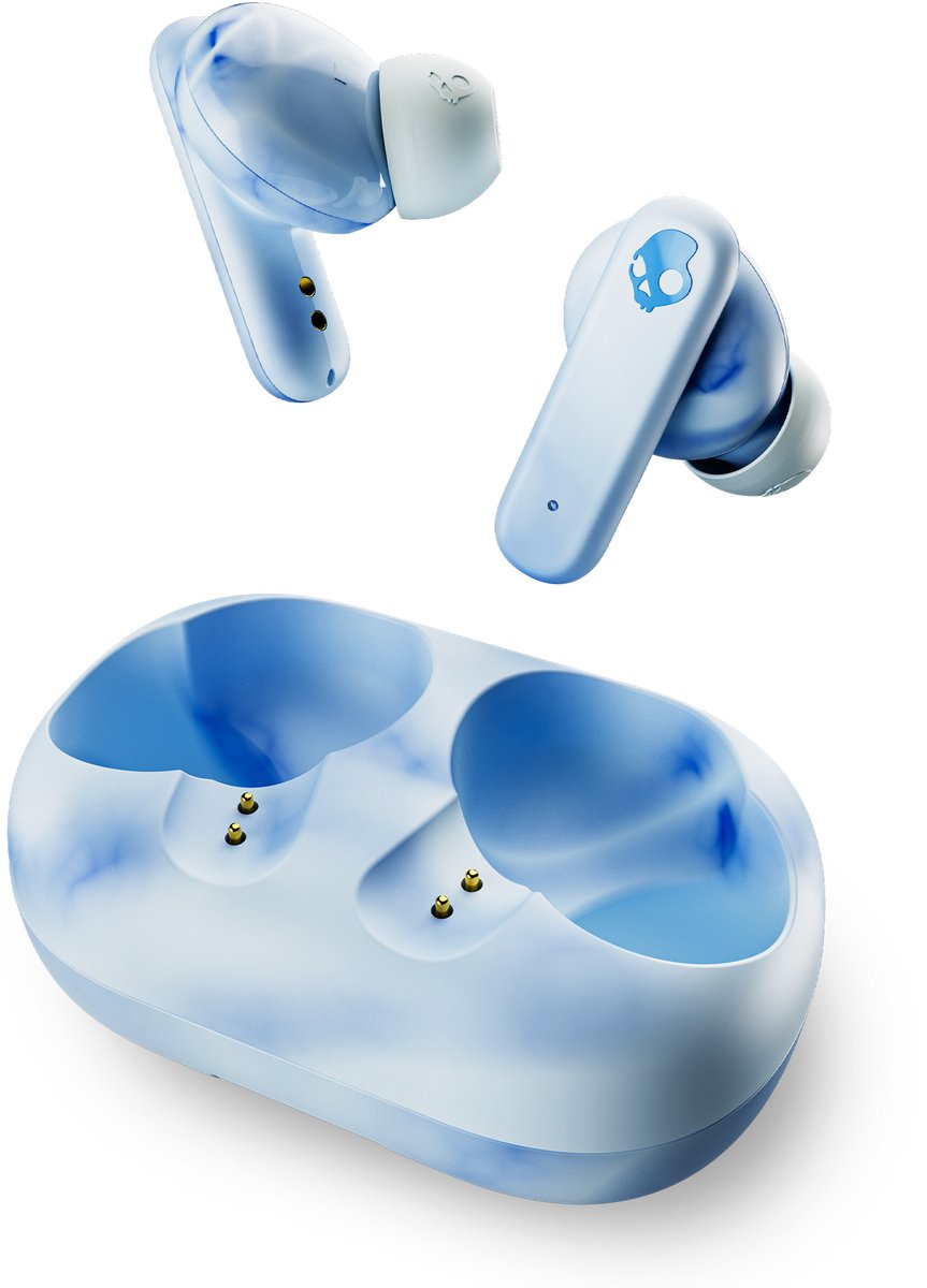 Skullcandy Eco Buds True Wireless In-Ear - Oordopjes Draadloos - Oortjes Draadloos Bluetooth - Wit/blauw