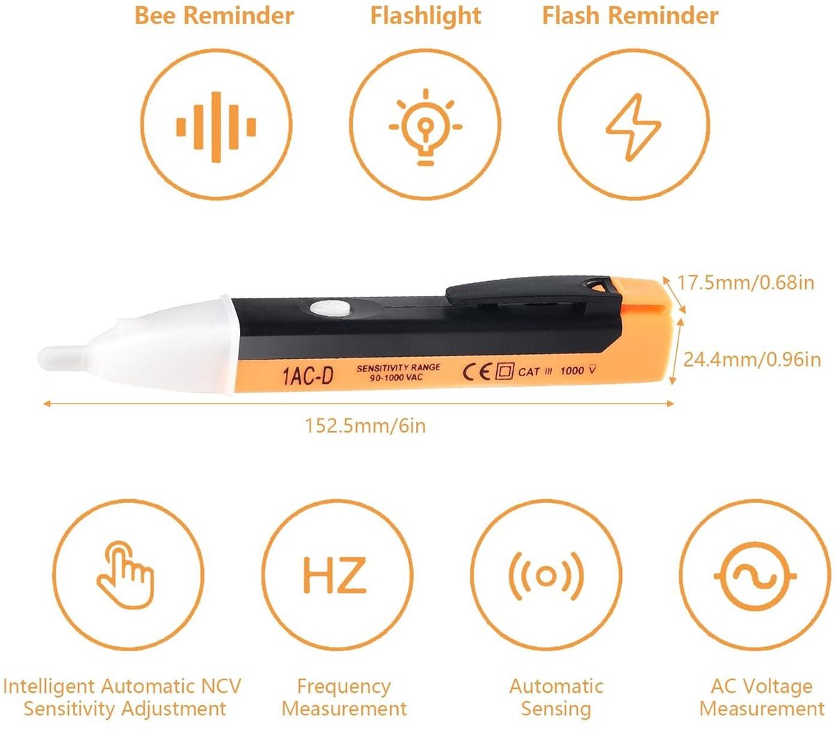 1 Pc Geleidende Testpen Geleidbaarheid Aarding Tester Continuïteit Tester Voor Aarding Matten Lakens Pads Dekens Kussensloop  1420