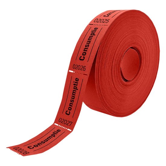 Bon de consommation combicraft 57 x 30 mm 2 faces rouge