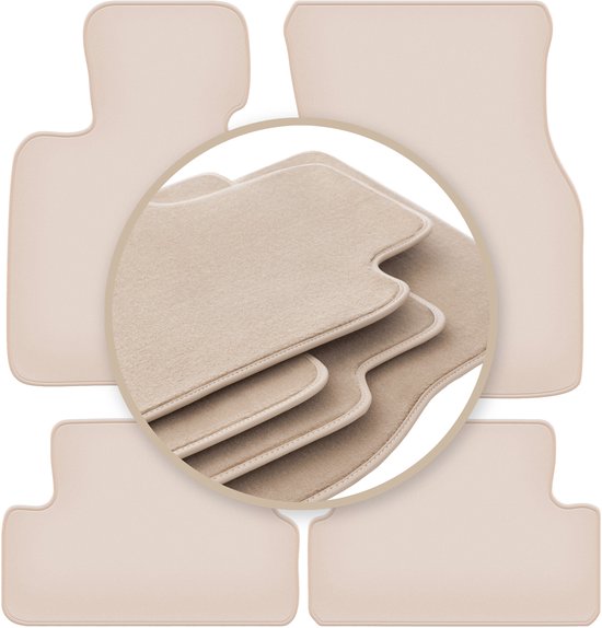 Tapis de sol beiges PREMIUM pour : Mini Cooper III F56 à hayon 2014-