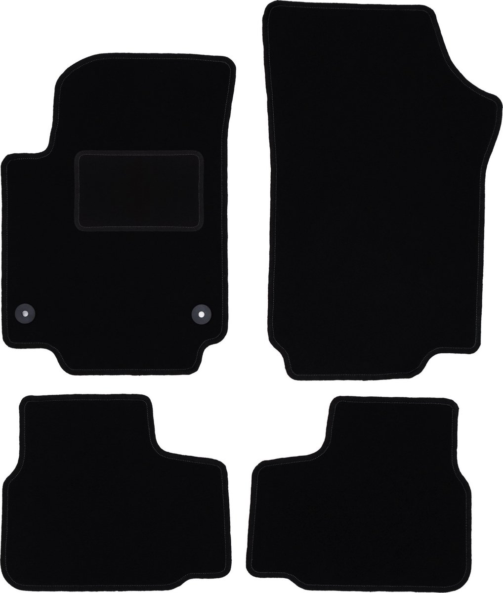 Zwarte veloursmatten voor: Skoda Citigo hatchback (2011-)