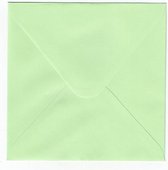 50 Luxe Vierkante enveloppen - 17x17 cm - Lichtgroen - 110 grms - 170x170 mm