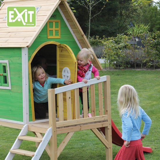 Verovering Karakteriseren Tropisch EXIT Fantasia 300 houten speelhuis - groen | bol.com