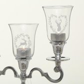Windlicht glas - los - Hert - Ø 8cm  - 2 stuks - Hoog 12cm