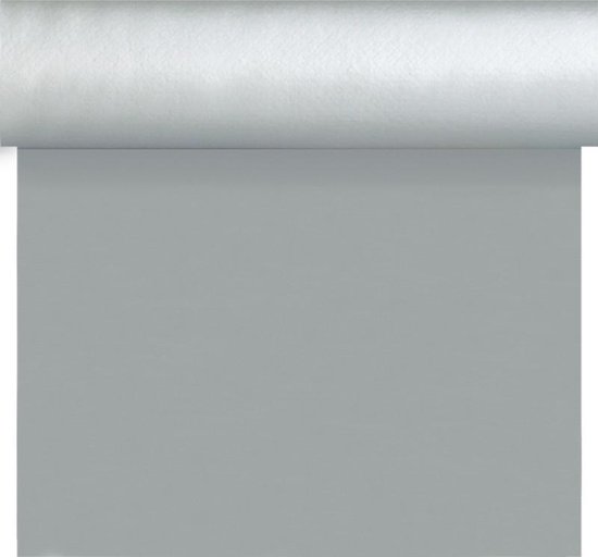 Kerst thema tafelloper/placemats zilver unikleur 40 x 480 cm - Kerstdiner tafeldecoratie versieringen