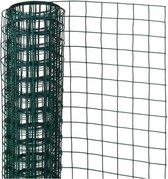 3x rollen tuinhek vierkant gaas groen - 50 x 500 cm - gegalvaniseerd staaldraad met UV bestendige coating - tuingaas