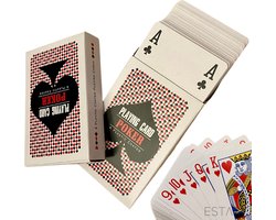 ESTARK Luxe Speelkaarten - 4 sets - Plastic Coating - Poker Kaarten - kaartspel - Spelkaarten - Spel Kaart - 4 x 56 - Gezelschapsspel - Spelen - Playing Cards - Cijfer In Alle 4 De Hoeken - 4 STUKS