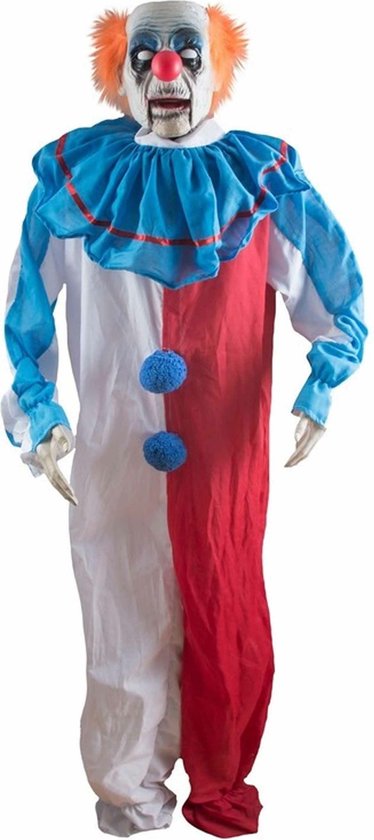 Halloween - Poupée de clown d'horreur en mouvement 180 cm avec lumière et son