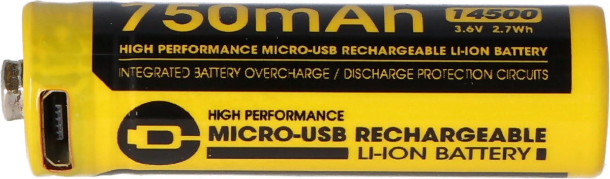 Nitecore NL1475R USB Oplaadbare 14500 Li-Ion batterij 750mAh