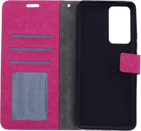 Coque LuxeBass adaptée pour Xiaomi 12 Pro - Couverture de livre avec fentes pour cartes - Coque rose pour téléphone portable - coque de téléphone - housses de téléphone