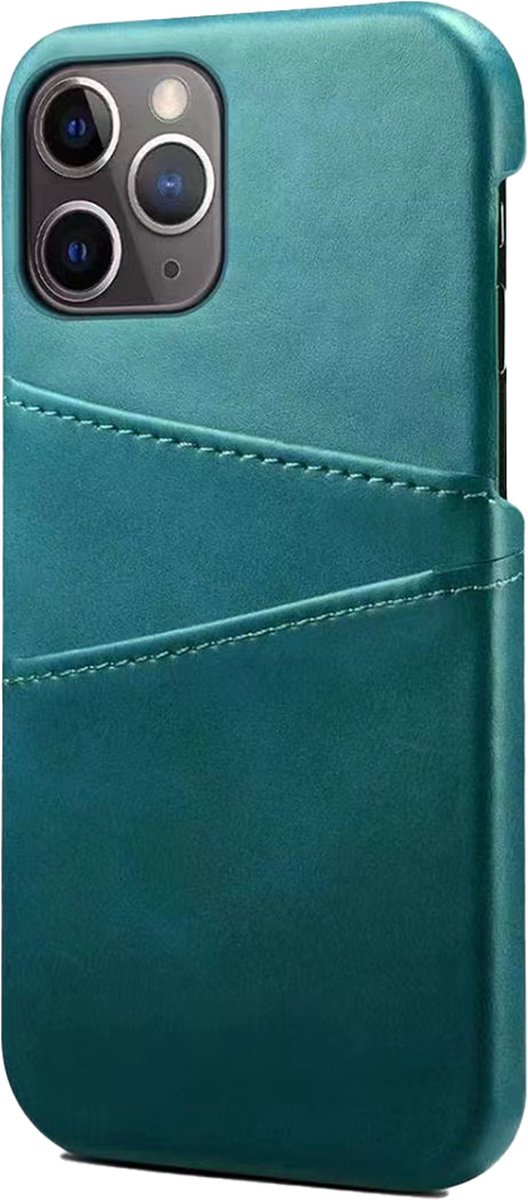 Hoesje geschikt voor iPhone 15 - Backcover - Pasjeshouder - Portemonnee - Kunstleer - Turquoise