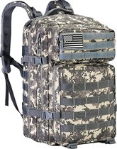 RAMBUX® - Tactical Backpack - Militaire Rugzak - Techno Grijs - Leger Wandelrugzak - Rugzak - 45 Liter