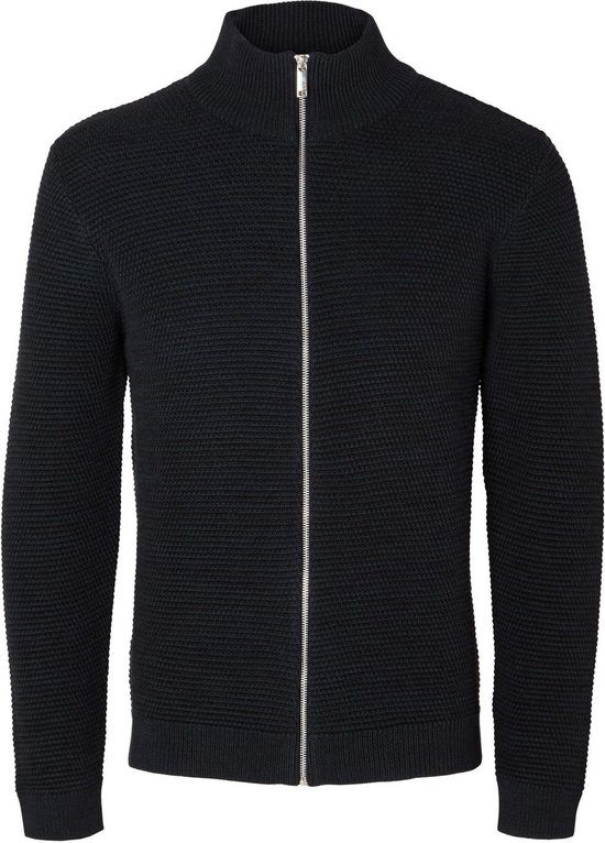 SELECTED HOMME SLHVINCE LS KNIT BUBBLE FULL ZIP NOOS Heren Trui - Maat L