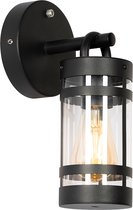 QAZQA ruben - Industriele Wandlamp voor buiten - 1 lichts - D 168 mm - Zwart - Industrieel - Buitenverlichting