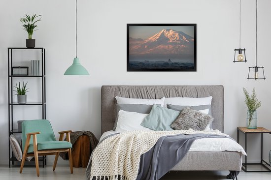Cadre photo avec affiche - Mont Ararat avant le lever du soleil en Turquie - 90x60 cm - Cadre pour affiche