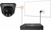 Beveiligingscamera Set - 7x PRO Dome Camera - QHD 2K - Sony 5MP - Wit - Buiten & Binnen - Met Nachtzicht - Incl. Recorder & App