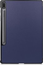 Samsung Galaxy Tab S9 Ultra Bookcase hoesje - Just in Case - Effen Blauw - Kunstleer