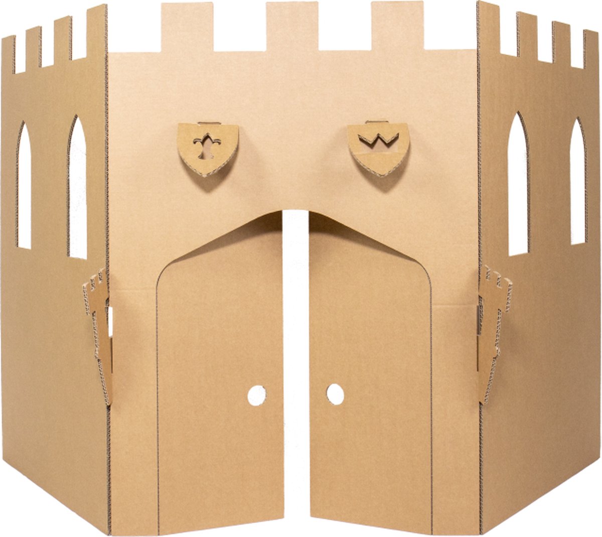 Kartonnen Speelkasteel wand - Speelhuis - Kartonnen speelgoed - 100% recyclebaar - 200x7x96 cm - Helemaal te versieren met verf - Cadeau van Duurzaam Karton - KarTent