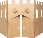 Kartonnen Speelkasteel wand - Speelhuis - Kartonnen speelgoed - 100% recyclebaar - 200x7x96 cm - Helemaal te versieren met verf - Cadeau van Duurzaam Karton - KarTent