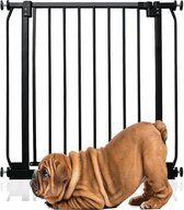 Bettacare Elite Hondenhek Assortiment, 71cm - 80cm (72 opties beschikbaar), Mat Zwart, Druk Montage Hek voor Honden en Puppy's, Huisdier en Hond Barrière, Eenvoudige Installatie