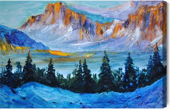 Painting King - Peinture sur toile Paysage des Montagnes du Colorado - 100 x 70 cm
