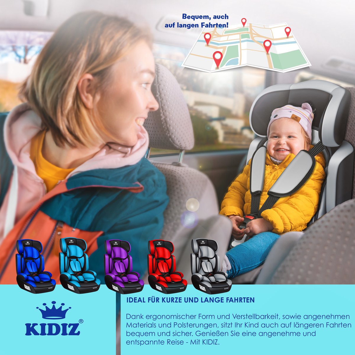 KIDIZ kinderautostoeltje - kuip autostoeltje thumbnail 5